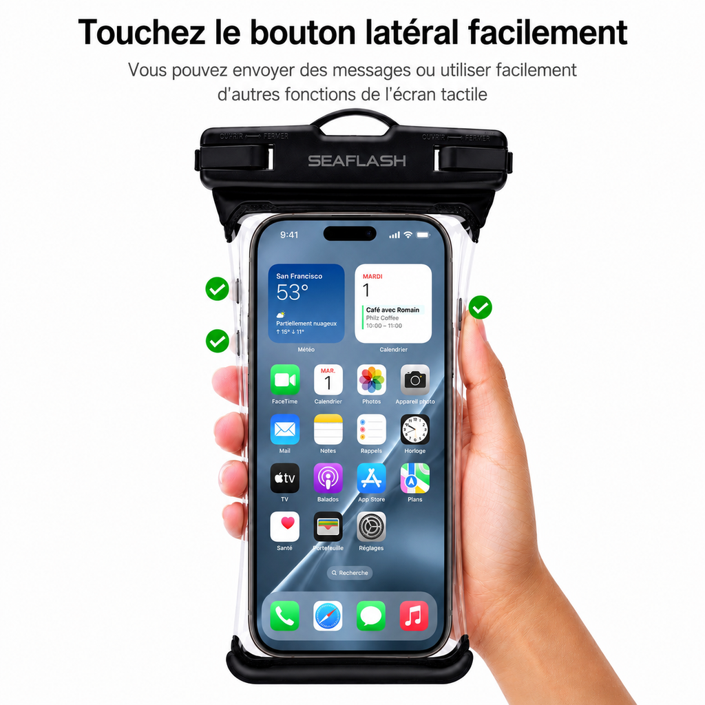 AquaGuard™ — Pochette Étanche Téléphone Plongée & Rafting Summerfix